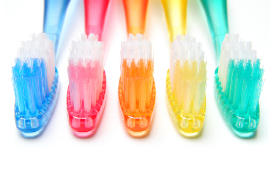 Multicolored Toothbrushes