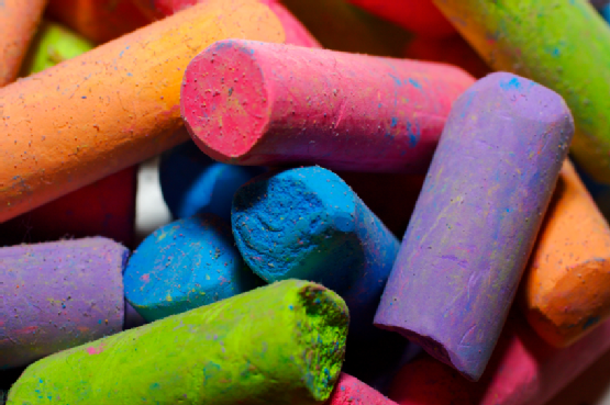 Multicolored chalk